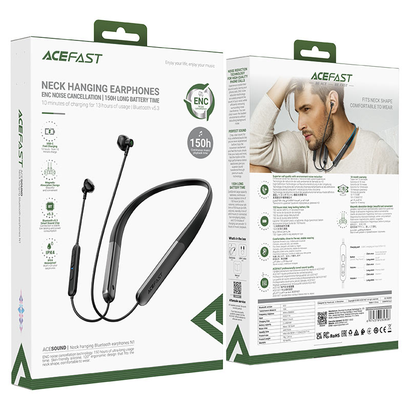 AceFast AceSound Neck Hanging Earphones N1 image 5