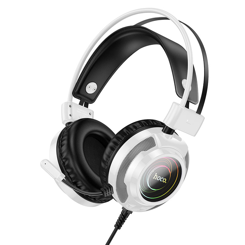 Hoco Wired RGB Gaming Headphones W110 - White image