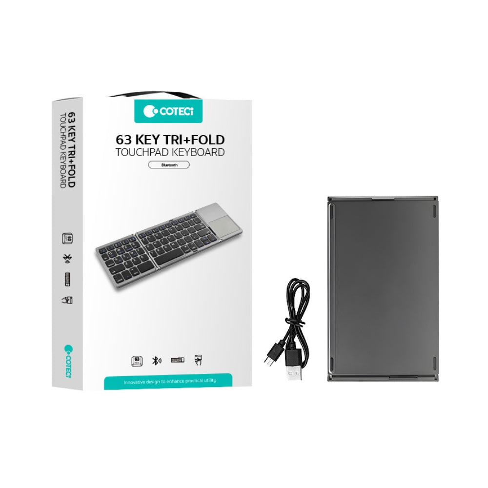 Coteci 63 Key Tri-fold Touchpad Keyboard - BeyTrend