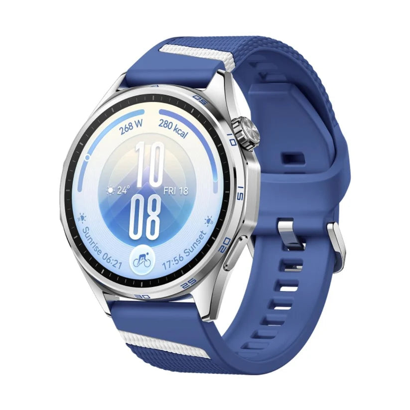 Huawei Watch GT 7 46mm smartwatch with a sleek round face and digital display, showcasing fitness tracking features.