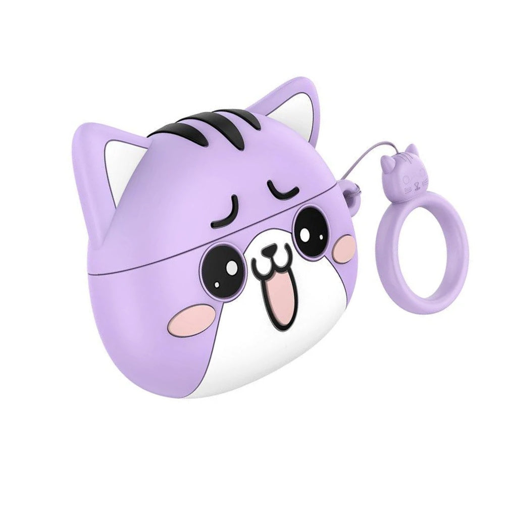 Hoco TWS Earbuds with Silicone Case EW48 - Purple Cat image 0