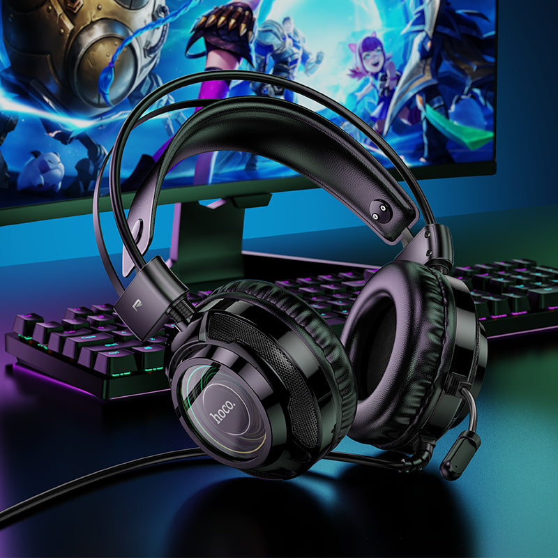 Hoco Wired RGB Gaming Headphones W110 image 3