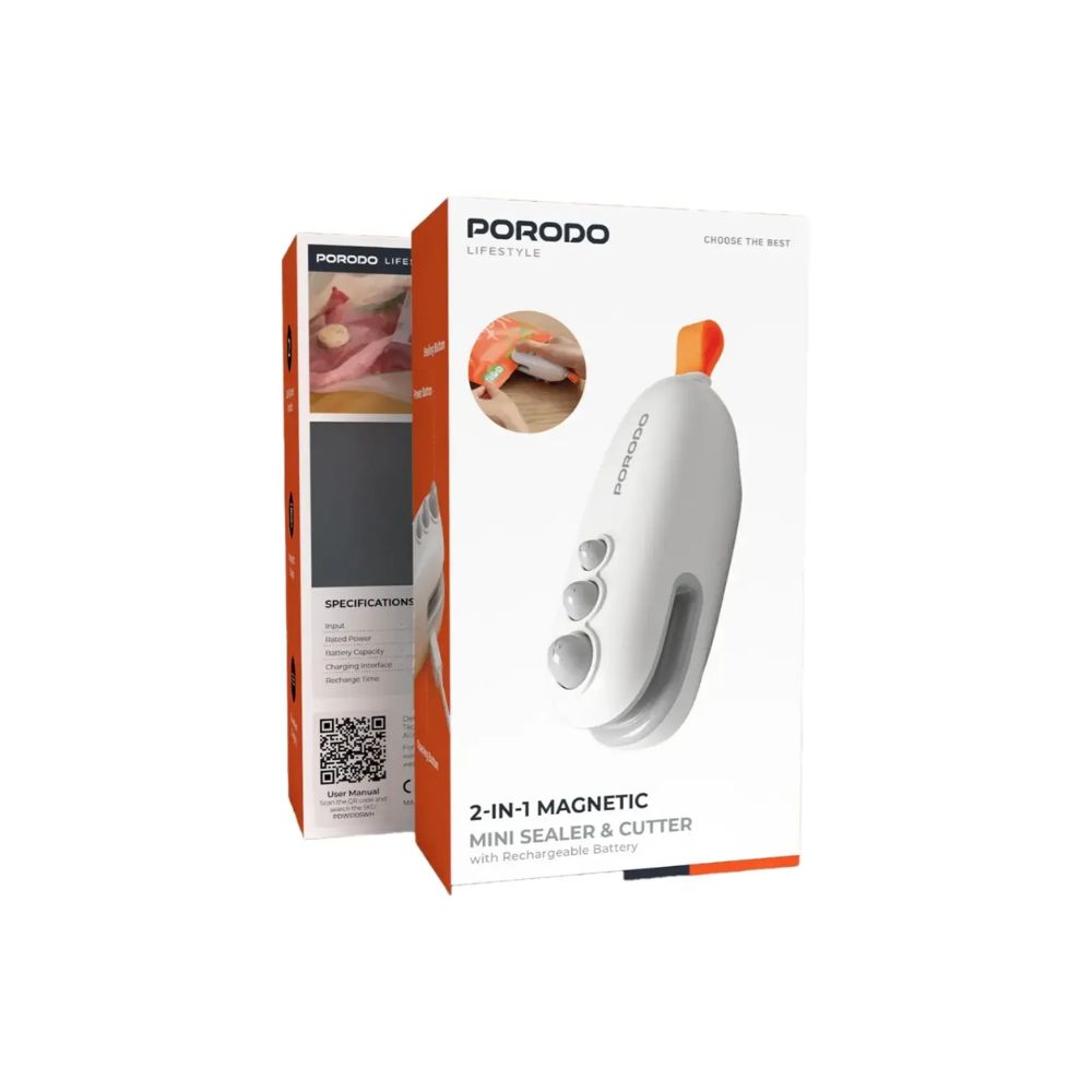 Porodo 2-in-1 Magnetic Mini Sealer