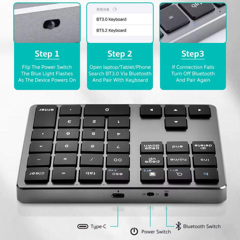 Coteci 35 Key Numeric Wireless Keypad