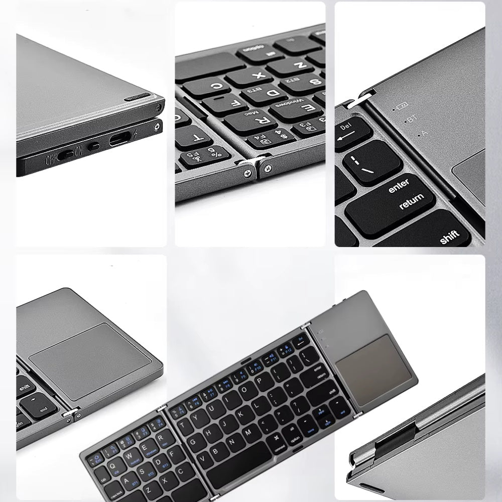 Coteci 63 Key Tri-fold Touchpad Keyboard - BeyTrend 