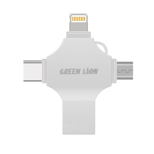 Green Lion 4-in-1 USB Flash Drive 128GB - BeyTrend 