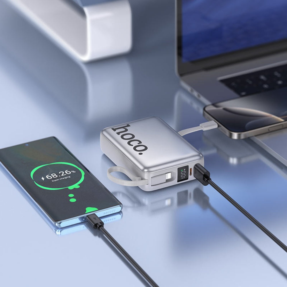 Hoco 18W Power Bank 20000mAh Built-in Cable Q39 - BeyTrend 