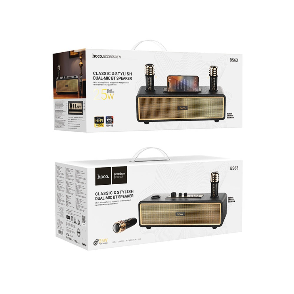 Hoco Graceful Wireless Dual-Mic Portable Karaoke Speaker BS63 - BeyTrend 