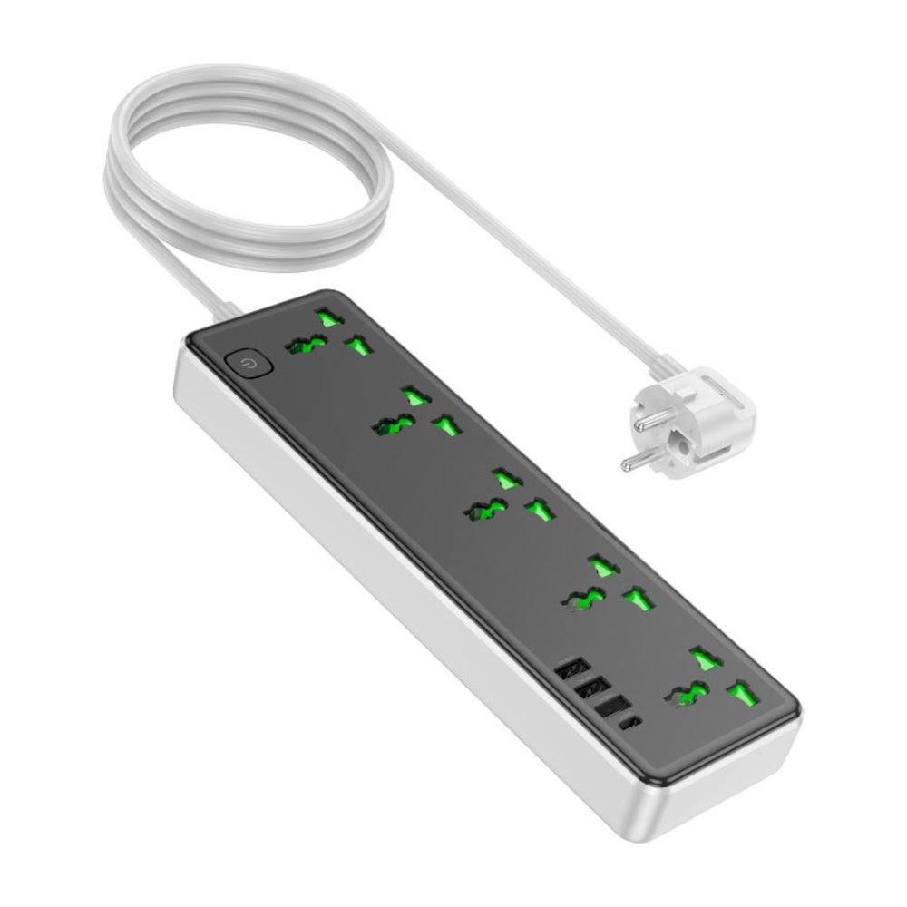 Hoco Power Strip 5 Sockets With USB Outputs AC13A - BeyTrend 
