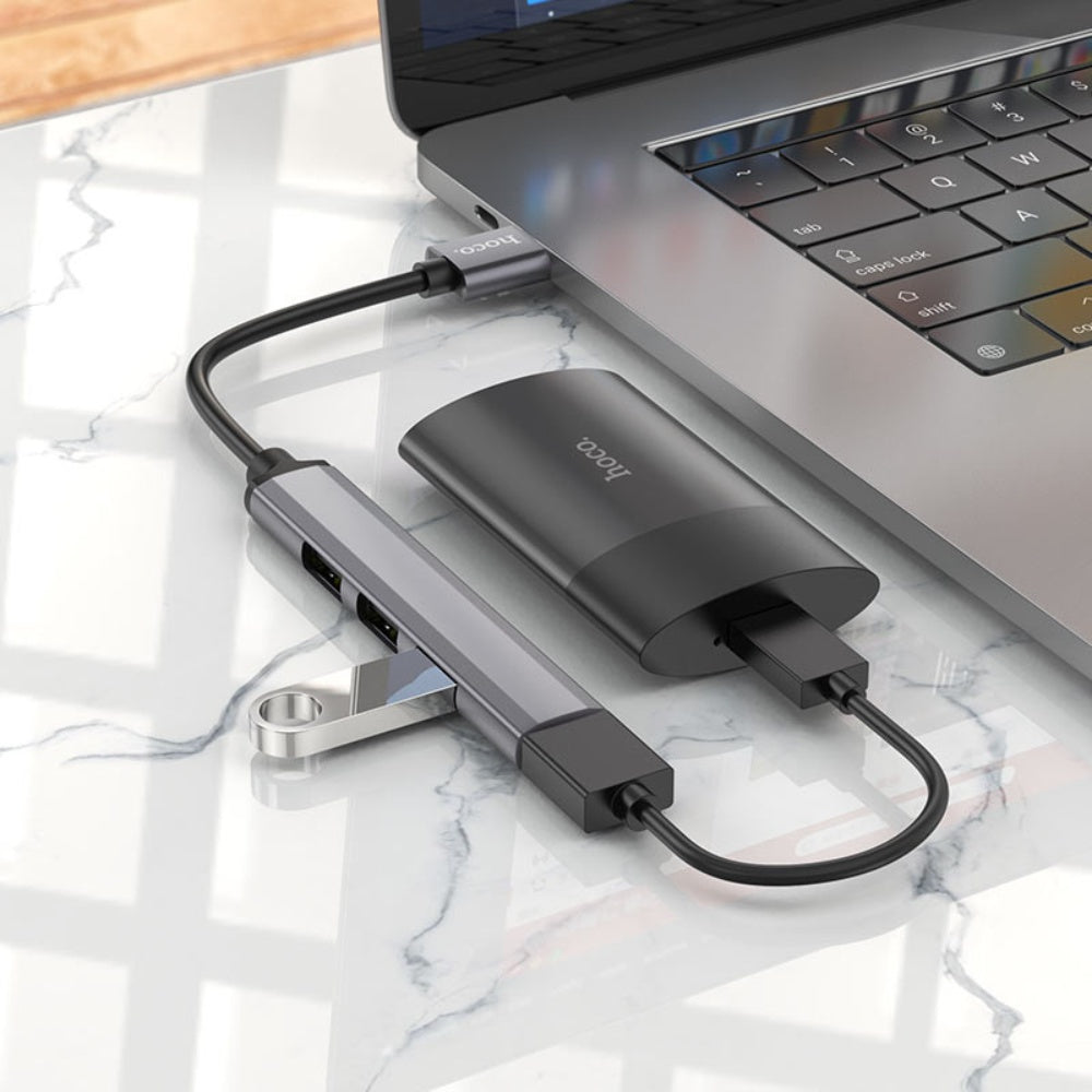Hoco USB Hub 4 in 1 USB-A to USB HB26 - BeyTrend 