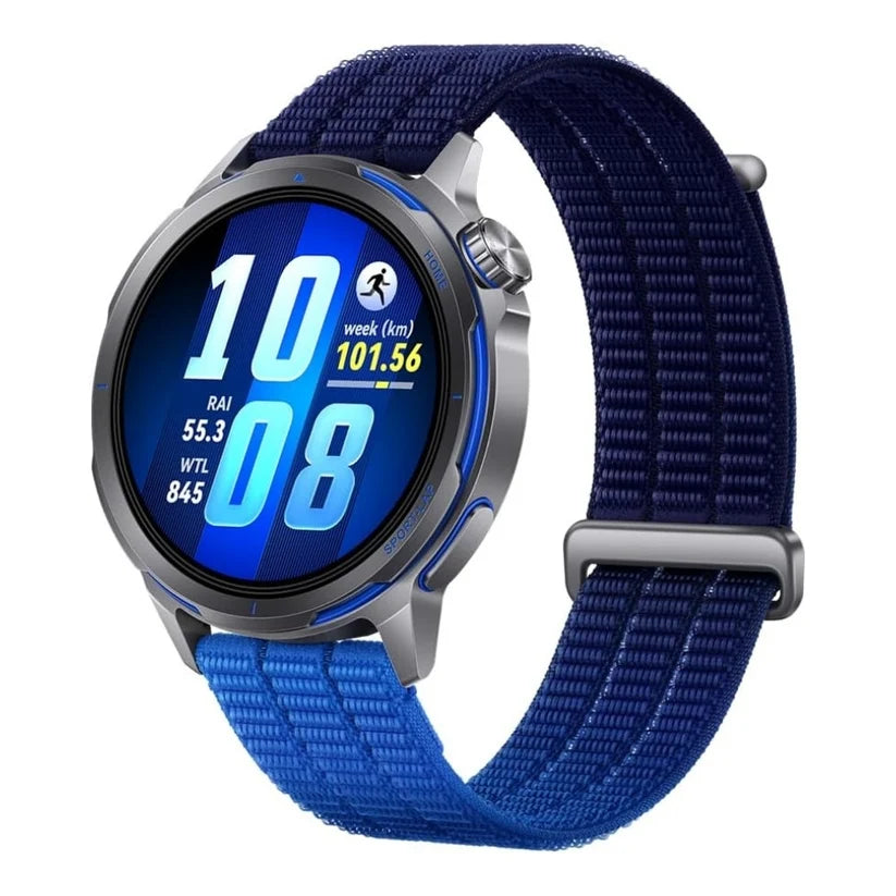 Huawei Watch GT Runner 2 smartwatch with a sleek display and sporty band, showcasing its fitness and health tracking features.