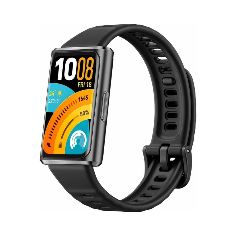 Huawei Band 11 Pro fitness tracker with a sleek display and adjustable strap, designed for health and activity monitoring.