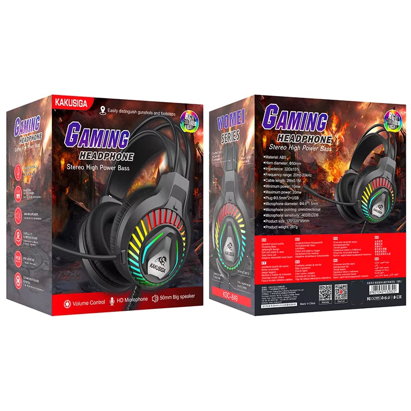 KAKUSIGA Competitive Gaming Headset Wired Headset - BeyTrend 