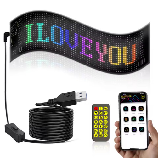 LED Flexible Light Display APP Control Car 25cm - BeyTrend 