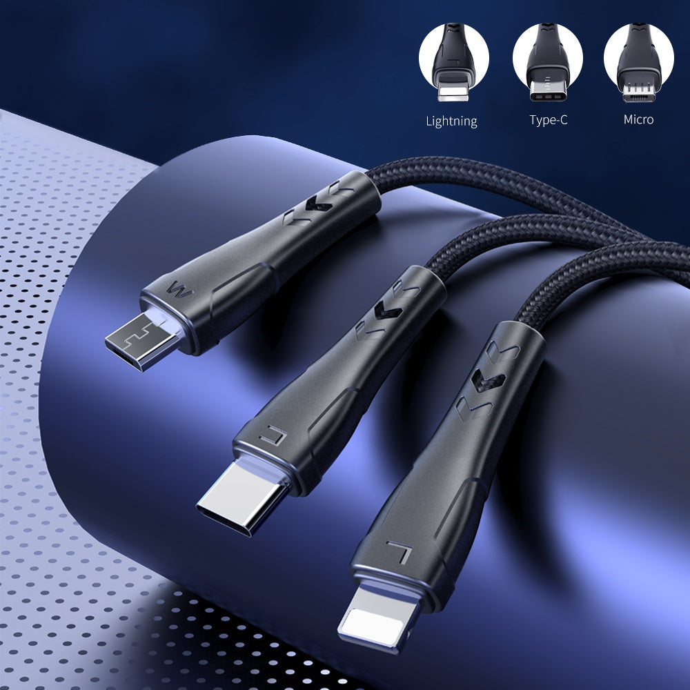 Mcdodo Lightning Type-C Micro USB 3 in 1 Cable 1.2m CA-696 - BeyTrend 