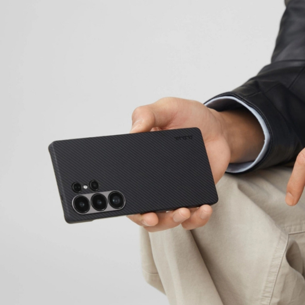Pitaka Galaxy S25 Ultra Edge Case (600D Black/Grey-Twill) - gallery image 4