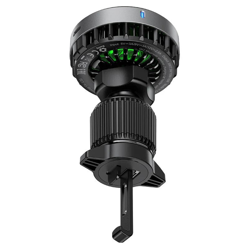 Acefast D40 Qi2 Magnetic Wireless Charging Car Holder mounted in a vehicle holding a smartphone securely.