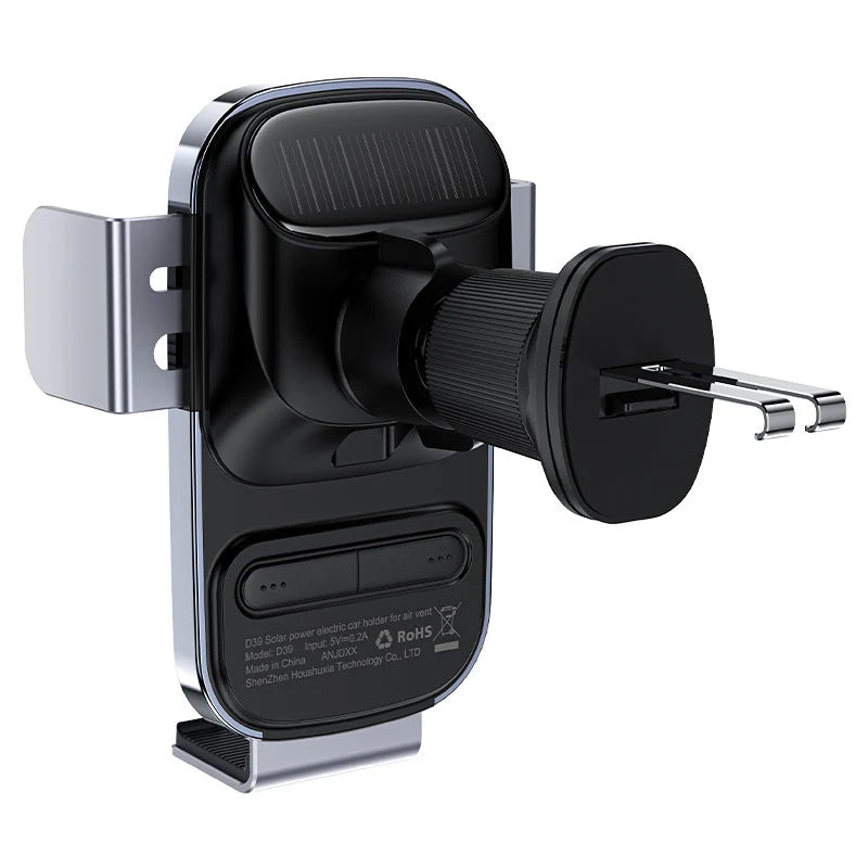Acefast D39 solar-powered car phone holder with clip mount for secure attachment and easy access during driving.