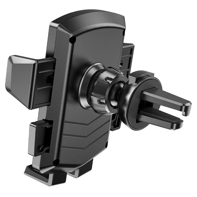 Hoco CA86 car air vent phone holder attached to vehicle air vent, secure grip for smartphone during driving.