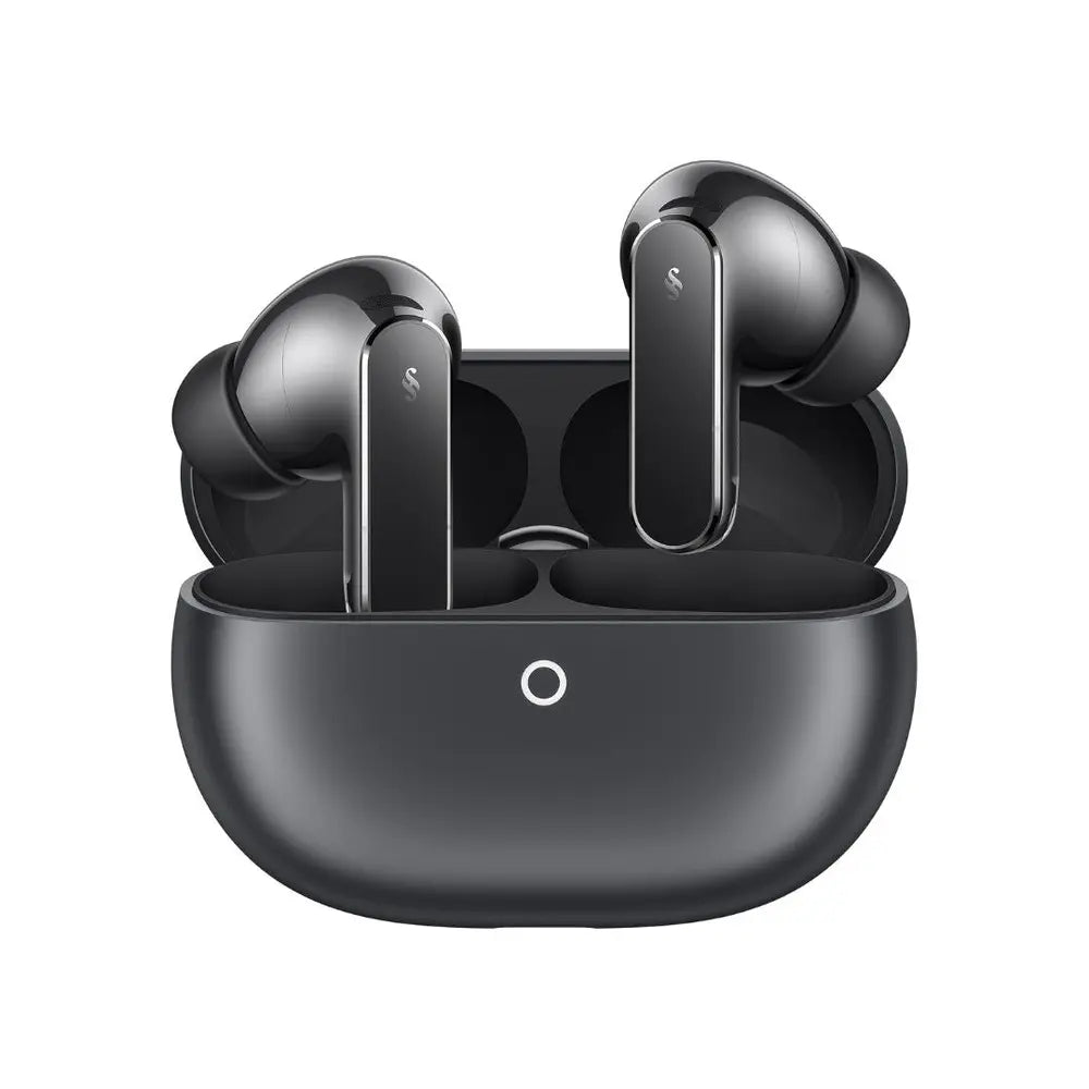 Grey HUAWEI FreeBuds Pro 5 earbuds displayed inside the open matching charging case.