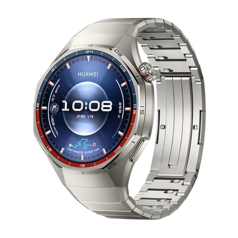 Huawei Watch GT 6 Pro smartwatch with a sleek display and fitness tracking features, shown on a wrist with a black band.